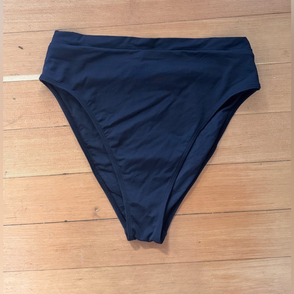 Monday Swimwear High-Waisted Riviera Bikini Bottom - Black - Large